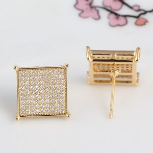 Top Quality Fashion Design Women Earrings Classic Studs Full Mud Drill Hoop Titanium Steel Earrings For Women Gifts Wholesale 264e