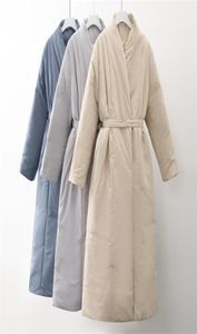 Design kvinnor vinter grad tjock kappa varm parka överdimensionerad maxi lång kappa med bälte avslappnad ytterkläder 2110235276324