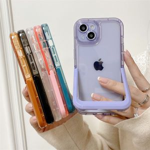 حالة ألوان صلبة من النافذة الصغيرة مناسبة لـ iPhone 15 Minimalist 14 Promax 12 Case Apple Apple