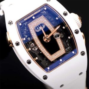 RM Luxury Wristwatches Automatic Movement Watches Swiss Made Women's Series RM037 Black Ceramic Women's Watch 52x34.4mm Diameter RM037 LX4T