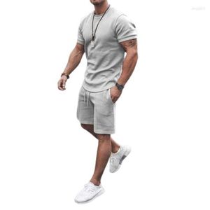 Men's Tracksuits Mens Tracksuits Summer t Shirts Men Shorts Male Suit O-neck Tops Tees Short Sleeve Sportswear Casual Solid Color Mens Sets Plus Size M-5xl320d