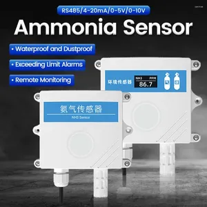 Sensor de gás de amônia Detecção de concentração NH3 20ppm 100ppm 500ppm Detector de alta precisão RS485 4-20MA 0-5V 0-10V Saída