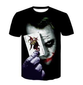 Moda 3D Camiseta impressa infantil s use Joker rosto tshirts palhaço de manga curta camiseta de cosplay homem mulher tops 2207123391072