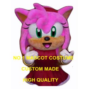 popularna kreskówka Pink Amy Rose Hedgehog Mascot Costume dla dorosłych Rozmiar gorąca sprzedaż kostiumów karnawałowa sukienka 2660 Mascot Costume