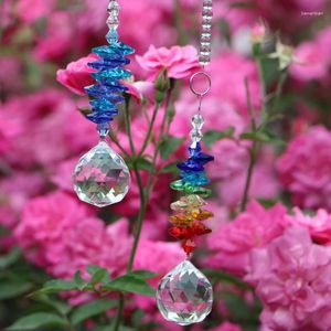 Decorative Figurines 1PCS Chakra Crystal Ball Prism Suncatcher Chandelier Crystals Pendant Rainbow Maker Hanging Decorations
