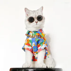 Dog Apparel Shirt Anti-Lint British Shorthair American Cute Douyin Online Influencer Summer Clothes Cat Fashion