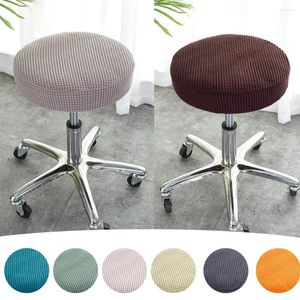 Chair Covers Round Stool Cover Swivel All-inclusive Elastic Seat Living Room Bedroom Protector Home Decor