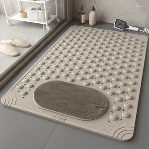 バスマット非滑り浴部マットPVCセーフティシャワー排水穴の床マッサージフィートクリーニングが簡単なバスルームカーペットラグ