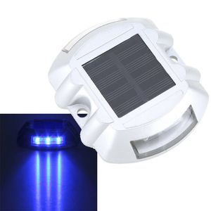 Solar Flood Lights Garden Yard Street Lamps Solar Powered Lighting Sensor LED Road Stud Lamp Blue Outdoor 279s