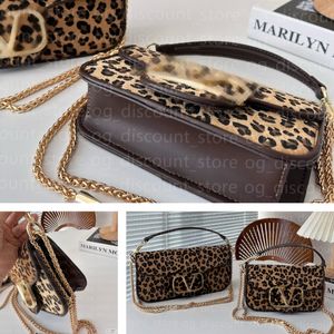 2024 Echtes Leder-Cross-Body-Umhängetasche für Männer Frauen Designer-Umschlag Handtasche Halter Klassiker schwarzer Leopard hochwertiger Qualität