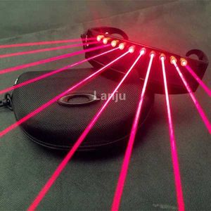 Led Rave Toy LED laser glasses party bar night singer DJ disco performance laser hair lamp performance male and female grand props d240527