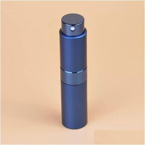 Packing Bottles Wholesale Portable 8Ml Rotary Spray Bottle Anodized Aluminum Per Glass Empty Makeup Tube High Quality Drop Delivery Dhzeo