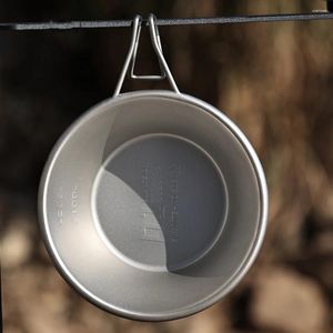 Kupalar Paslanmaz Çelik Kupa Taşınabilir Kamp Su Kupaya Dayanıklı Sofra Tahrik Yürüyüş Piknik Pişirme Ekipmanı