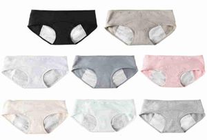 Soft Mid Waist Period Briefs Ladies Lingerie Women Menstrual Cotton Physiological Panties Proof Pants Underwear Leak J0A83350059