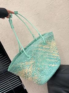 Baskets Tote Bag Designer Bags Large Totes Summer Beach Bag Top Handle Straw Bags Palm And Calfskin Women Handbag Crossbody Shoulder Bag Purses Luxury Shopping Bags