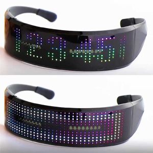 LED Rave Toy RGB Party LED Sonnenbrille Disco Bar DJ Dynamic Flash LED -Brillen Raves Bluetooth App Customized Lighting Toy Geschenke D240527
