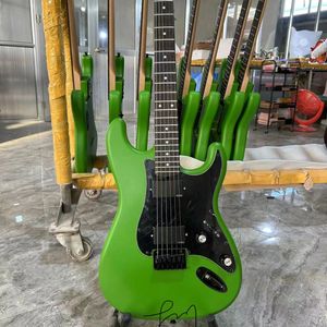 active pickups electric guitar satin green clolr solid mahogany body rosewood fingerboard right hand version send directly