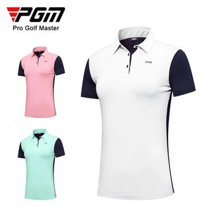 PGMレディースゴルフ半袖Tシャツ夏スポーツの通気性シャツwear for women yf554 240522