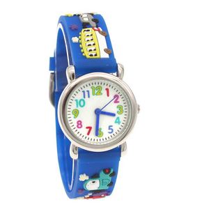 Детские часы Новое прибытие Высококачественные 3D Силиконовые ремешки Детские Quartz Watch Kids Girl Boys Студенты смотрят наручные часы Рождественские подарки красочные Y240527