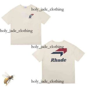 rhude short designer t shirt Summer rhude shirt Womens rhude shirt For Men tops Letter polo shirt Embroidery Clothing Short Sleeved shirt Large Tees high qualit 592