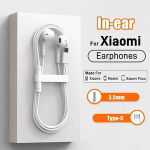 Headphones Earphones Type C Wired Headphones for 14 13 12 11 Pro Ultra Lite 3.5MM Earphone for Redmi POCO Samsung Earphone Accessories S24514