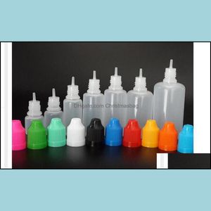 Packflaschen schneller Softstil -Nadelflasche 5/10/15/20/30/50 ml Plastik Droper Child Proof Cappen