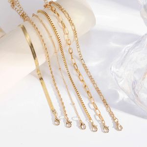 Fashion New Summer Creative Women s Gold Simple and Versatile Chain Feet Set of Veratile