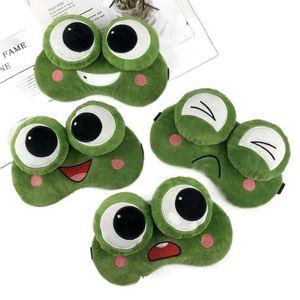 Schlafmasken Frosch Plüsch Schlafmaske süße Schlafauge für Kinder schöne Augenbinde Sortierpolel Augen Verband Frauen Reisen warm relax Nickerchen Q240527