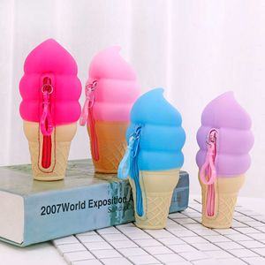 HBP Hanging silicone Korean version new cute and fashionable ice cream buckle key bag coin wallet