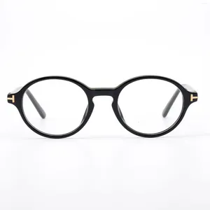 Solglasögon Frames 2024 Retro Round Full Fram Fashion Acetate Glass TF5409 Men and Women Style Slings Leg 5409