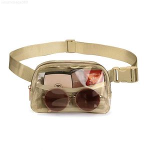 Midjepåsar Fashionabla Clear Fanny Pack Crossbody Transparenta Belt Väskor Midjepaket Vattentät klar midjeväska för sport Bär alla telefonväggar Clear Belt Bag No