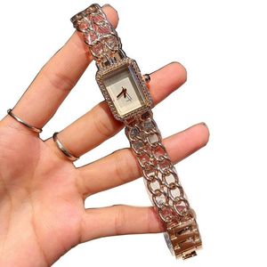 高級デザイナーレディースウォッチトップブランドダイヤモンド長方形のダイヤル女性は、レディーモスデイの誕生日のクリスマスギフトモントレのための高品質のファッション腕時計を見る