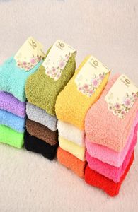 12pairs lose Frauen schlichte Terry Socken Korea Die Handtuchsocken warme Fuzzy -Socken für Winter Herumnn9973142