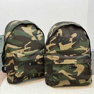 camouflage schoolbag designer backpack men book bags woman books luxury backpacks rucksack Vintage Casual Large Canvas Back Packs 240527