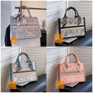2024 Designer Tote Bags New Color New Embroidery Pattern Luxury Totes Women and Men Commute Travel Shopping Handbags
