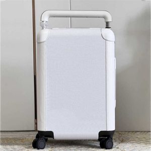 20inch HORIZON Leather Suitcase Women Suitcases Trolley Rolling Wheel Duffel Bags Travel Bag Cabin Size Carry On Luggage Case 240315