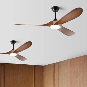 Fan Ceiling Light 42 52 60 70 Inch 3 Wooden Blade Decorative Ceiling Fan With Lights Ventilator Lamp Remote Control 6 Speeds