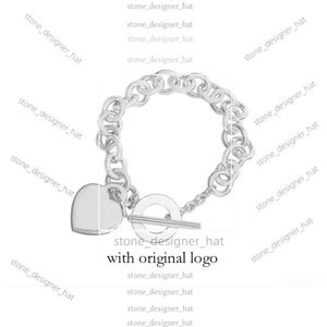 Tiffanyjewelry Gold S925 Silver Bracelets 디자이너 여성 Tiffanyjewelry 팔찌 목걸이 자물쇠 심장 모양의 팔찌 스털링 심장과 상자 054d