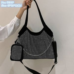 Wholesale ladies shoulder bags 3 colors street personality diamond tote bag large-capacity plug-in coin purse fashion handbag elegant c 230T