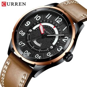 Curren Brand Luxury Man Watch New Fashion Quartz Watches Мужчины кожаные ремни.