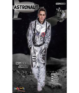 男性の宇宙飛行士コスプレスーツスペースハロウィーン服の女性衣装パーティー衣服8656887