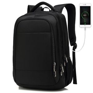 Backpack School Bag Business Reisen Großkapazität Computer USB Ladung wasserdicht 265y