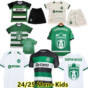 Sporting CP 24 25 Lisboa Soccer Jerseys Lisbon Special Jovane Sarabia Vietto 2023 2024 Maillot Jersey Sporting Clube De 60th Anniversary Shirt Men Kids