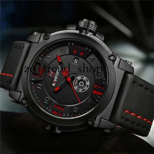 Naviforce Relogio Designer Masculino Men Watch Watches Sport Fashion Waterproof Men Watch Military Watches Läder Luxury Quartz Man Clock Watches 386