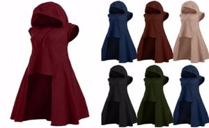 5xl European och American Women039S Cape Plus Size Dress Hooded Casual Loose Elastic Solid Color Coat6658419