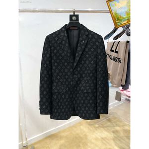 Nuovi designer Lettere Stampa maschile Blazer Cotton Linen Fashion Coat Designer Jackets Business Casual Slim Fit Filmal Blazer Men Styles#A5 FF48