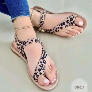 신발 S 비치 여성 여름 평평한 샌들 패션 레오파드 인쇄 야외 캐주얼 Zapatillas Mujer Sandalias 298 신발 샌들 Fahion Caual Zapa 8b8 Tilla ia