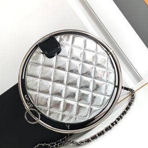 Saco de designer 10A Bolsa estrelada de Chain Starry Chain de luxo de prata redonda de crossbody com caixa