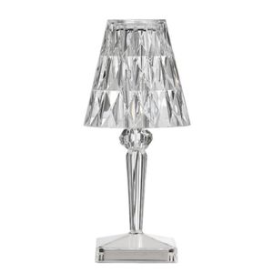 Design italiano acrilico kartell batteria lampada da tavolo ricarica la luce notturna a led touch usb lampade a fiori brillanti decorazioni hotel 3043