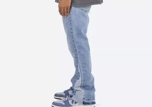2022 Anpassade men039s kläder mode vintage flare pantalones de hombre jeans män jeans byxor i blå2935806